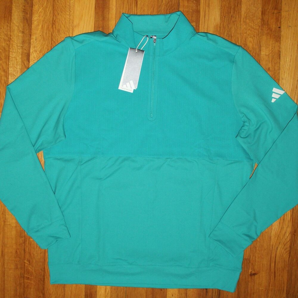 Adidas Ultimate 365 Tour 1/4 Zip Golf Pullover Mens M L Pure Teal